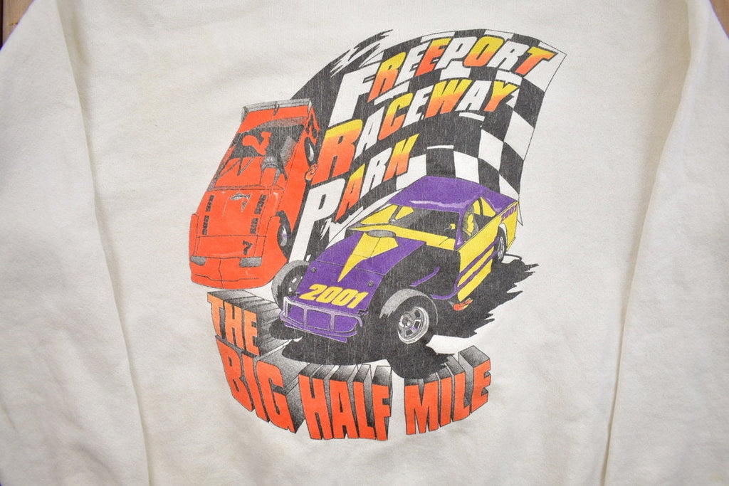 Vintage 2001 Race Car Graphic Crewneck Sweatshirt