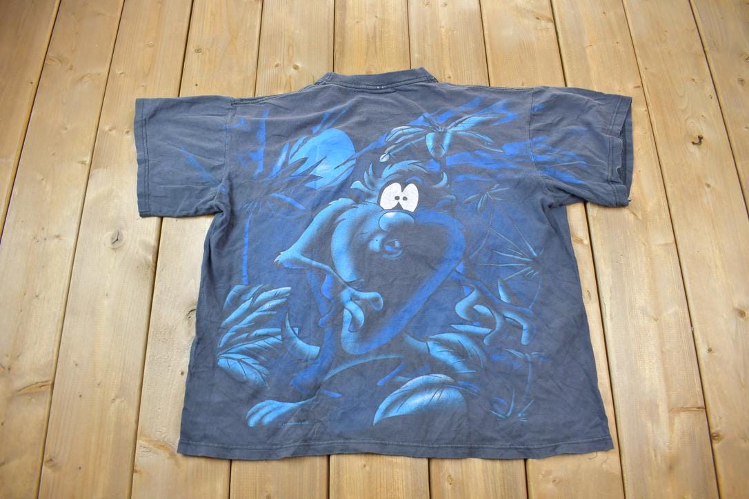 Vintage 1996 Taz All Over Print Looney Tunes T-Shirt