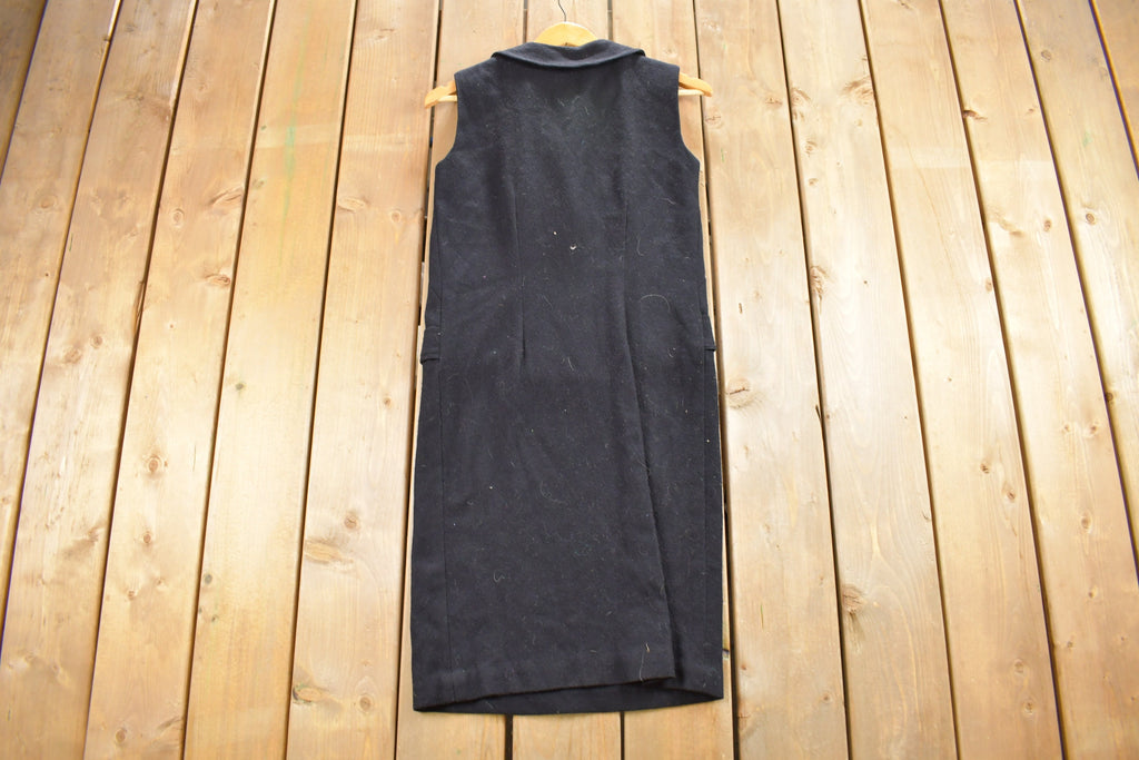 Vintage 1970s Sleeveless Shirt Dress