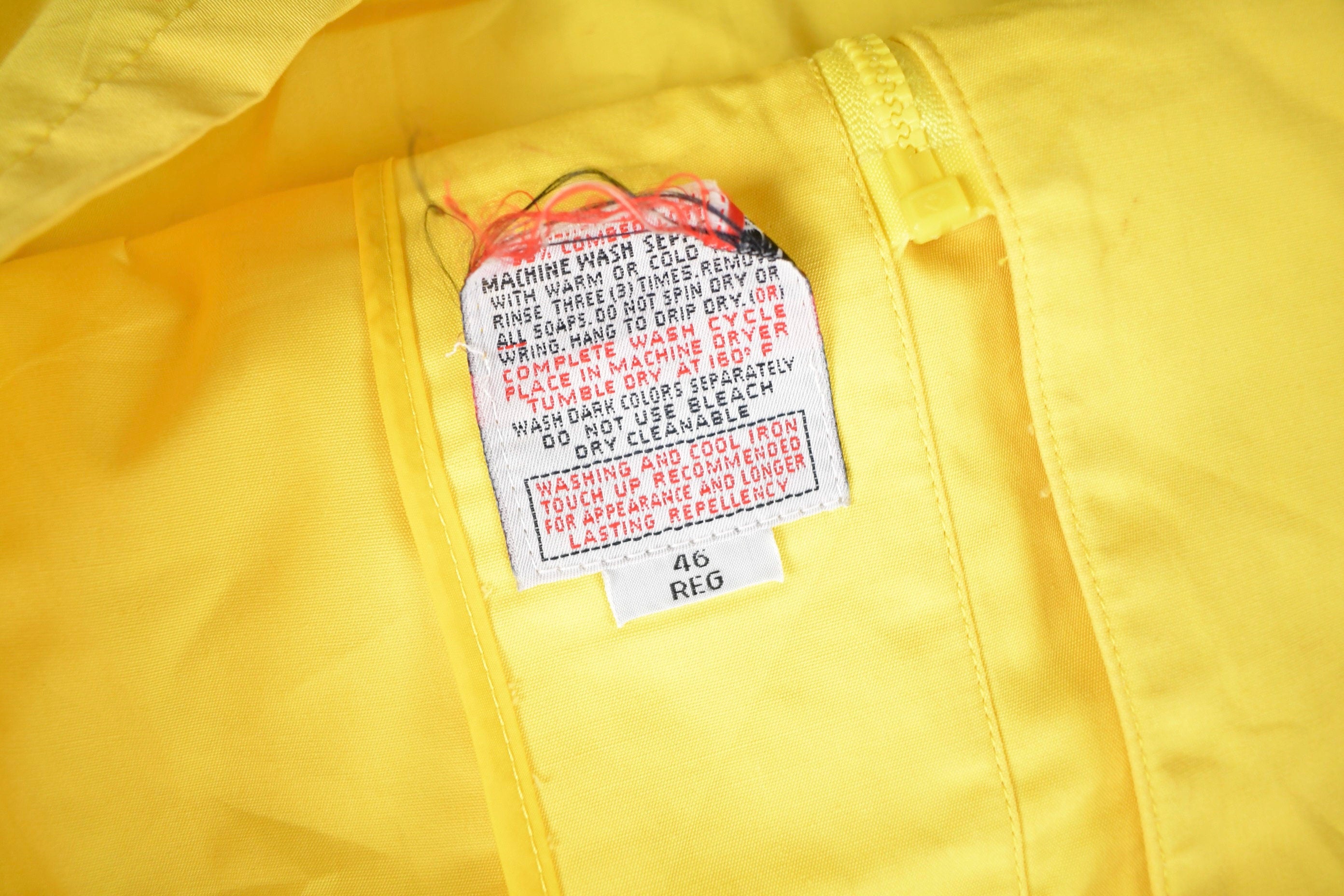 Vintage 1980s Blank Yellow Windbreaker Jacket