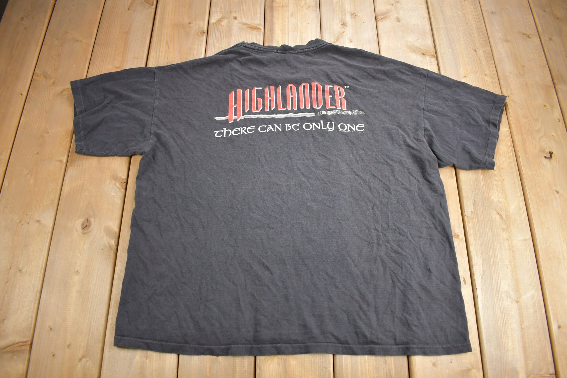 Vintage 1996 Highlander Movie Promo Graphic T-shirt