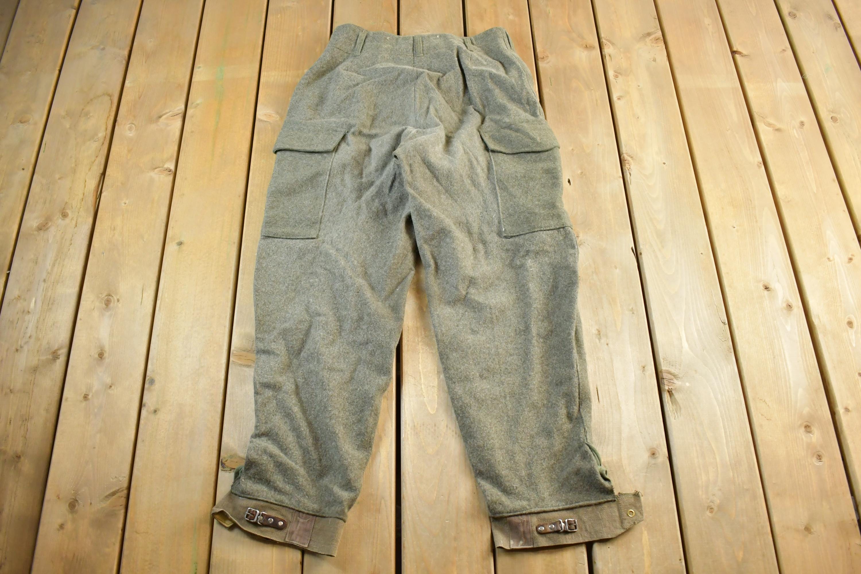 Vintage 1960s Military Wool Trousers Men's 30 x 29