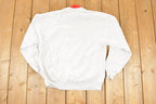 Vintage 1990s Cute Autumn Farm Collared Crewneck Sweatshirt Men's M