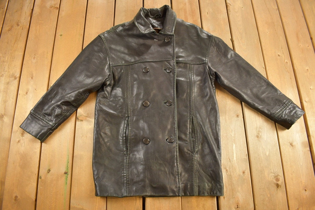 Vintage 1990s Danier Leather Trench Coat
