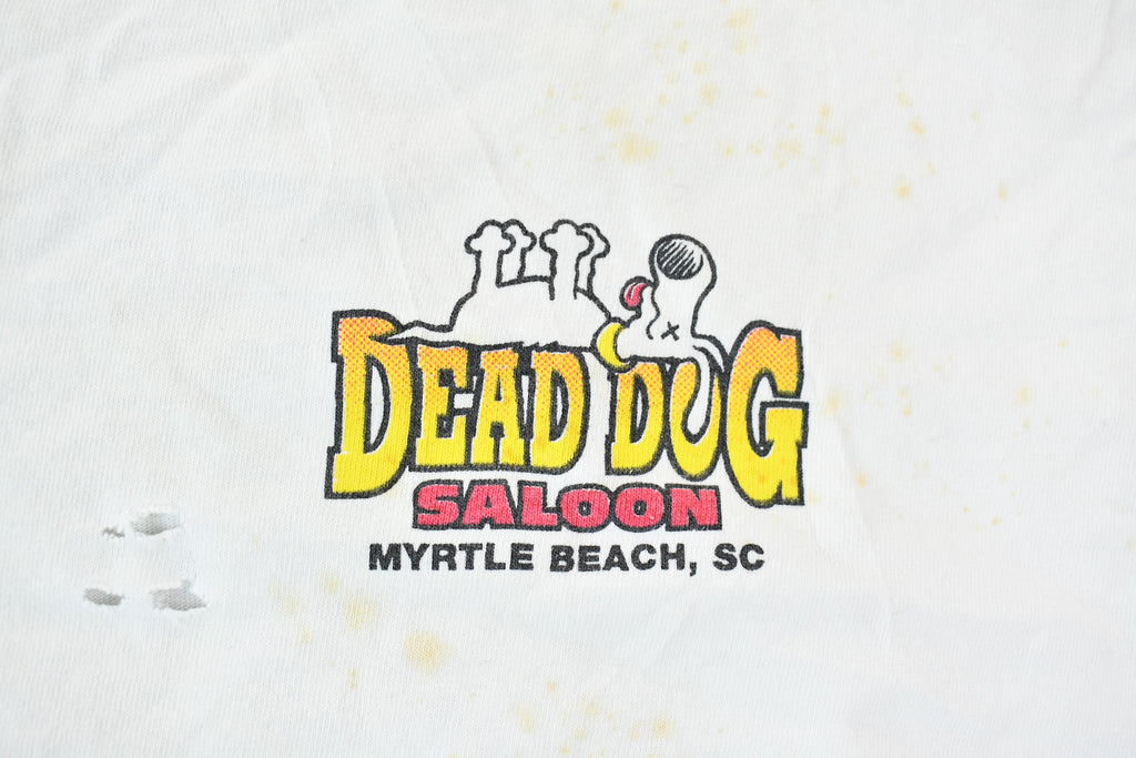 Vintage 1990s Dead Dog Saloon Myrtle Beach South Carolina Souvenir Single Stitch Graphic Travel T-Shirt