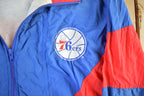 Vintage 1990s Philadelphia 76ers Logo 7 NBA Windbreaker Men's Large