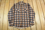 Vintage 1980s Fruit Of The Loom Flannel Button Up Shirt Men's Large