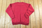 Vintage 1980s Blank Burgundy Crew Neck Sweatshirt