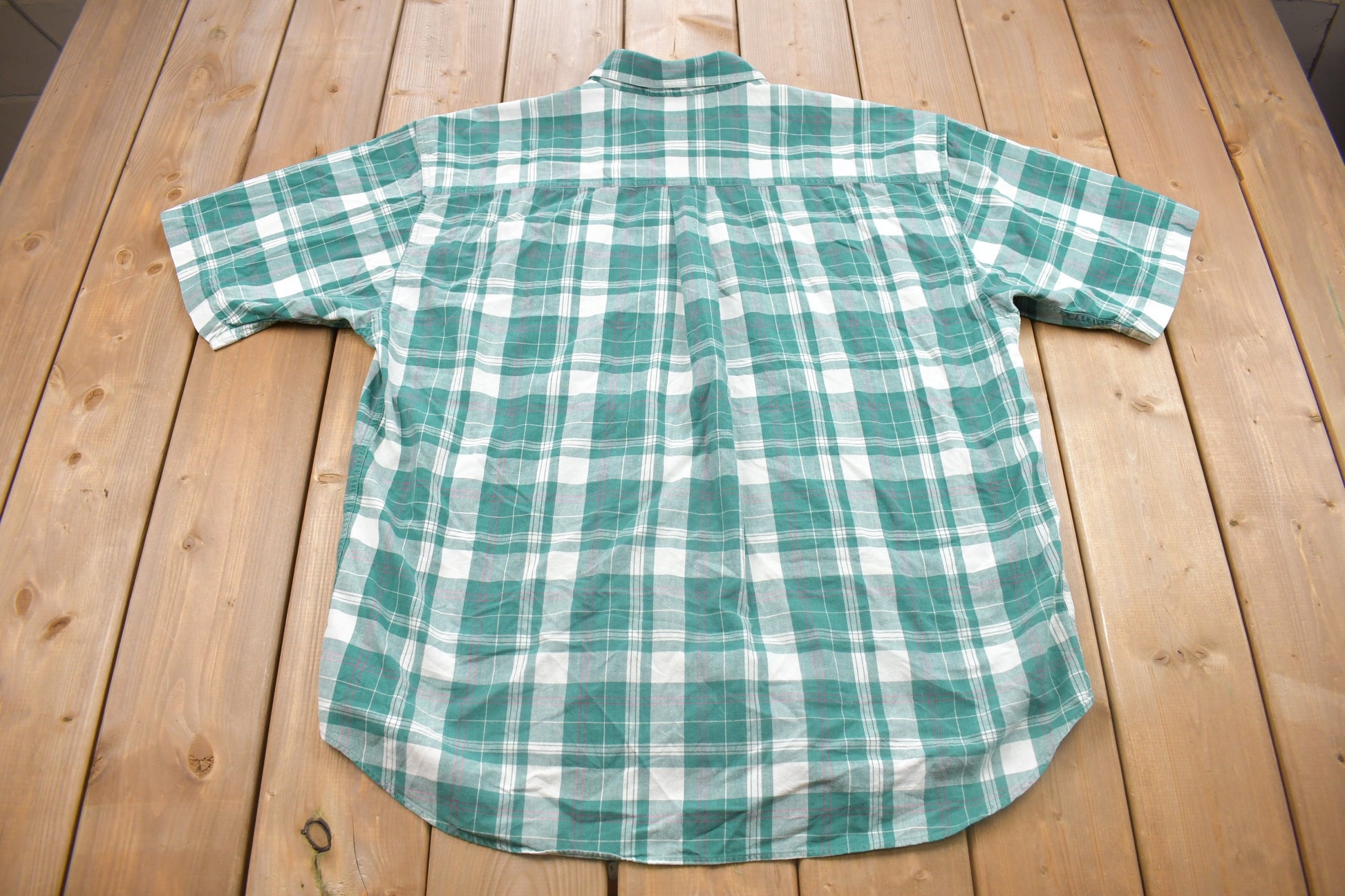 Vintage 1990s Disney Tigger Plaid Button Up T Shirt