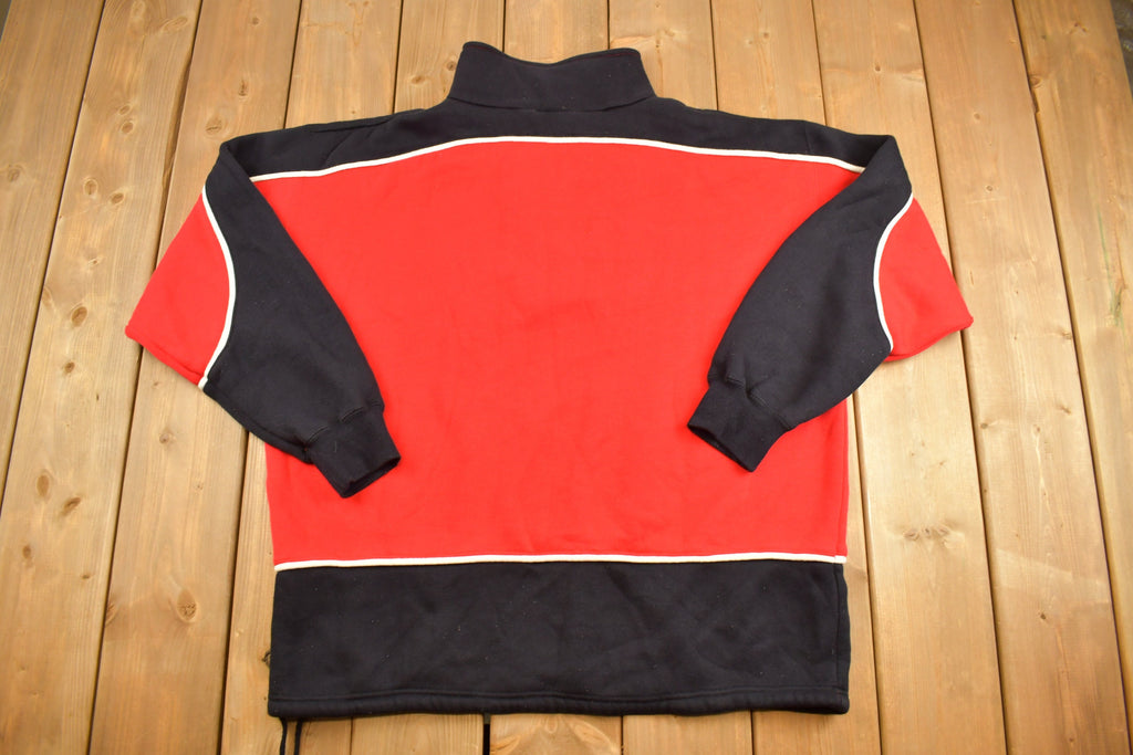 Vintage 1990s Boom X Embroidered Quarter Zip Sweatshirt