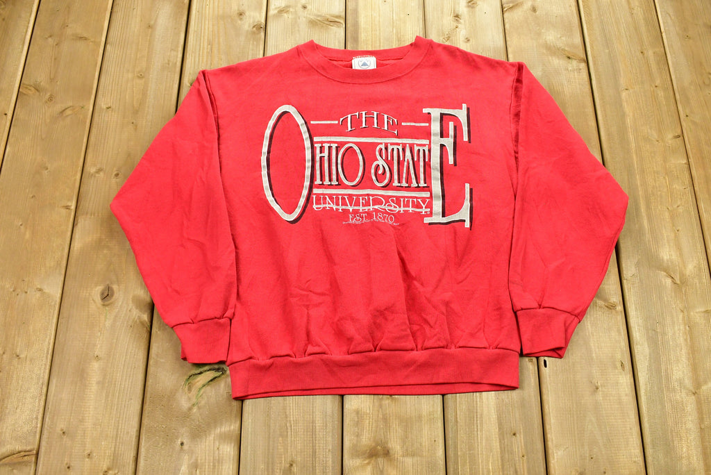 Vintage 1990's University of Ohio State Buckeyes Collegiate Crewneck  Made In USA  NCAA Sweatshirt  Sportswear  Athleisure  Americana