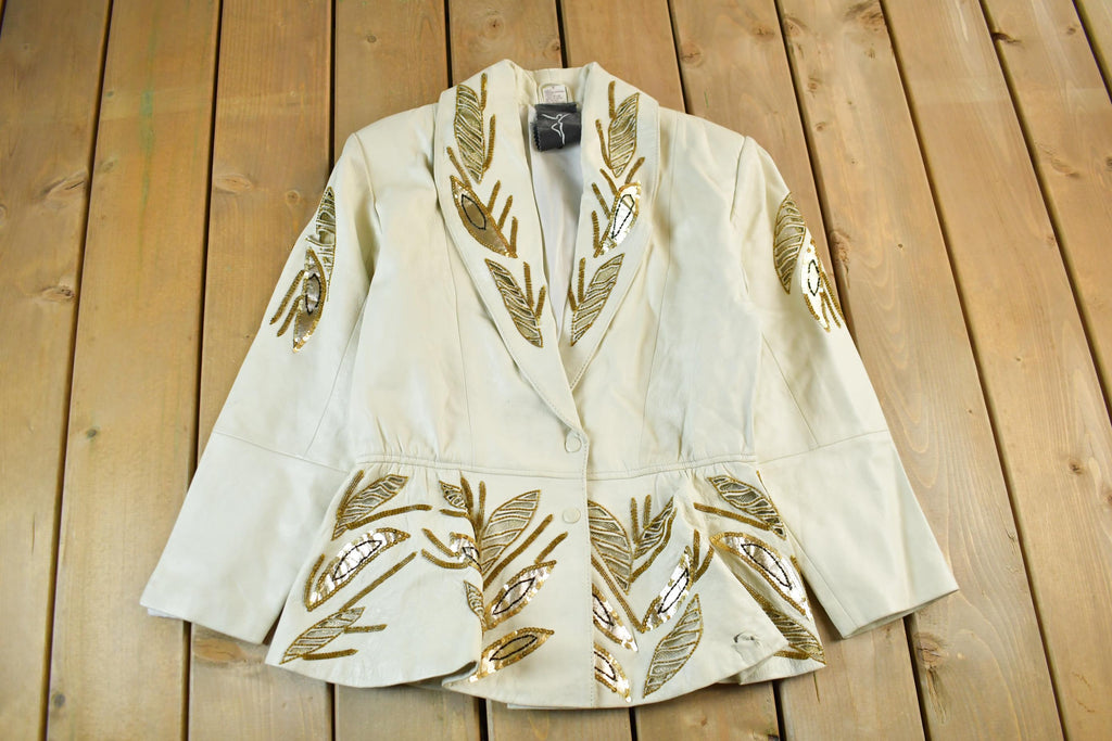 Vintage 1980s Leather 9000 Jacket Womens Small /