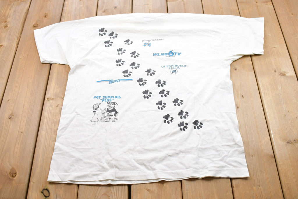 Vintage 1990s Paws To Care Humane Society Graphic T-Shirt