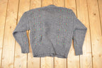 Vintage 1990s Susan Bristol Abstract Wool Knit Cardigan Sweater Women's M