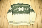 Vintage 1990s Polo Ralph Lauren Snowflake Knit Crewneck Sweater