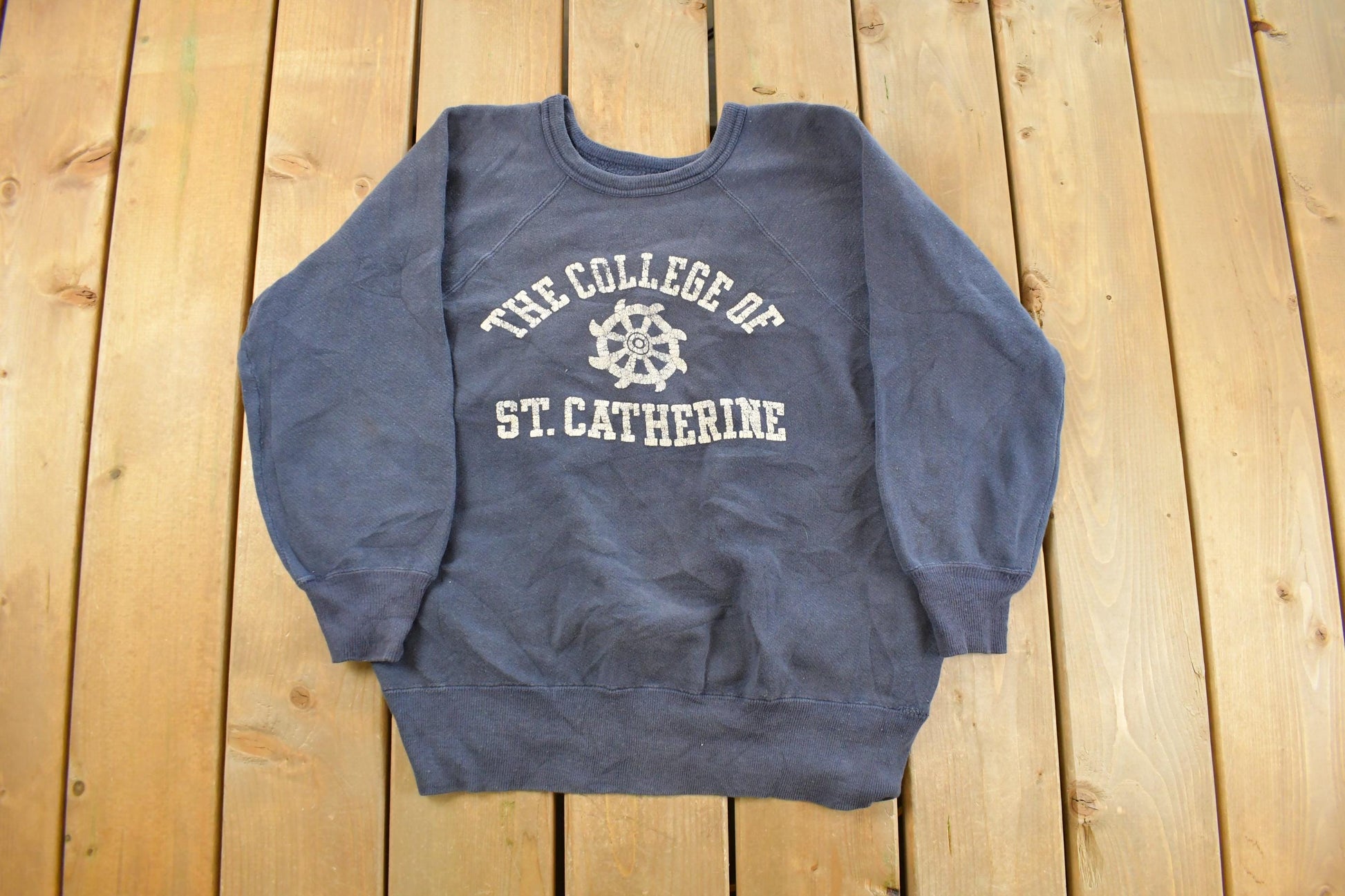 Vintage 1950s College of St. Catherine Crewneck Sweatshirt Men's Small