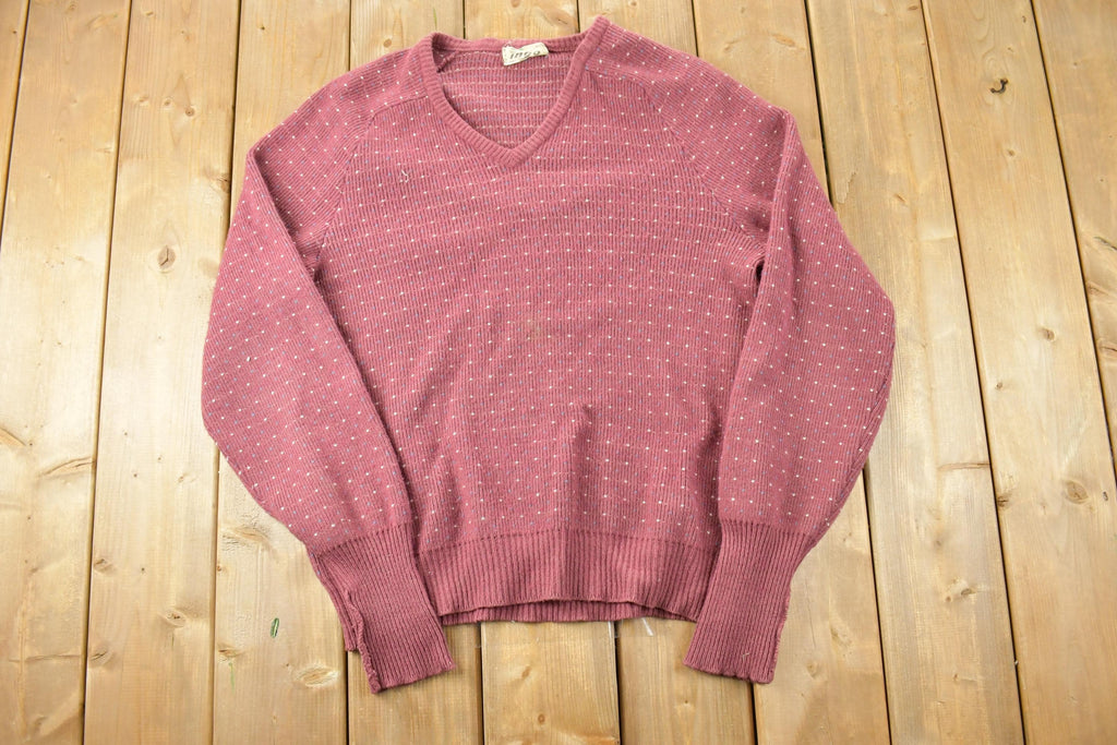 Vintage 1990s Ingo Knit V Neck Sweater
