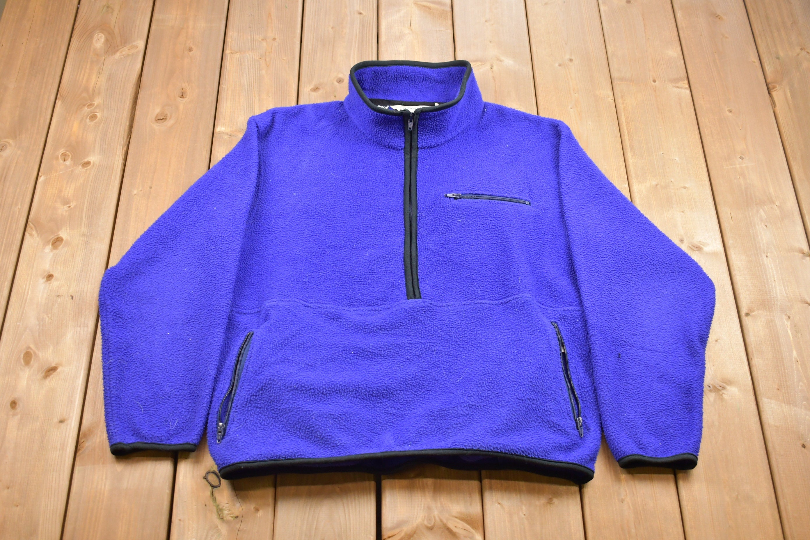 Vintage 1990s St. Johns Bay Half Zip Fleece Sweater