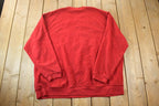 Vintage 1990s Mickey Mouse Fleece Distressed Disney Crewneck / Vintage Sweatshirt / Vintage Disney / Mickey / Embroidered / Made In USA