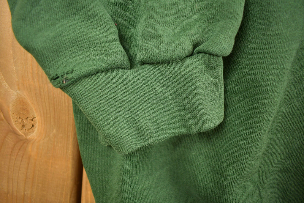 Vintage 1990s Blank Green Crewneck Sweatshirt