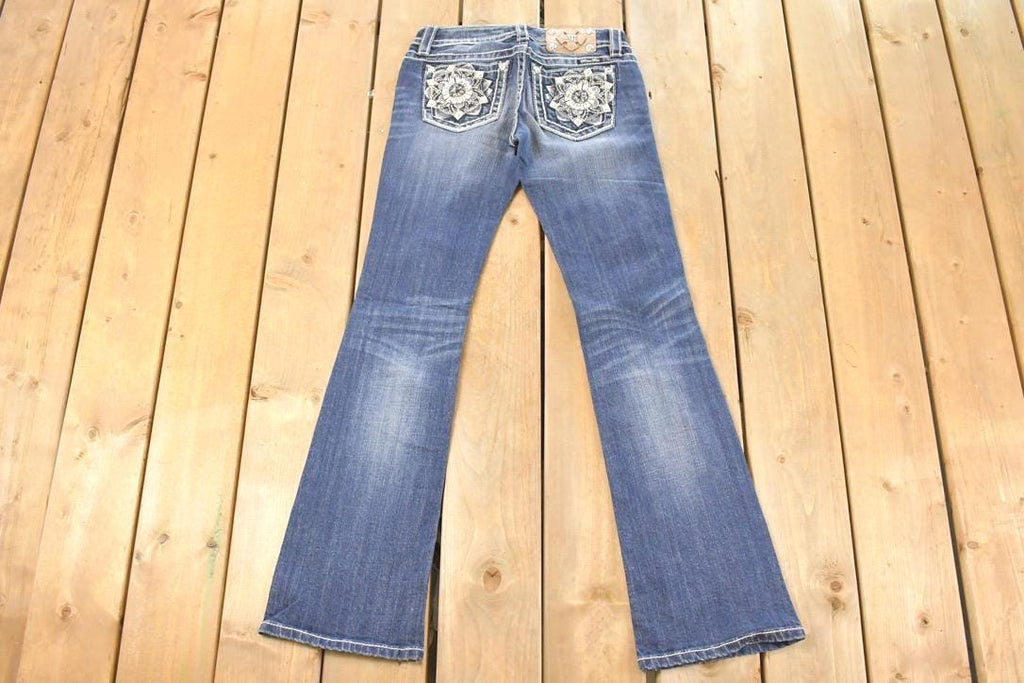 Vintage Deadstock Y2K Miss Me Bedazzled Low Rise Jeans Women's Size 26x31