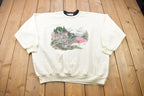 Vintage 1990s Cute Cottage Scene Crewneck Sweatshirt