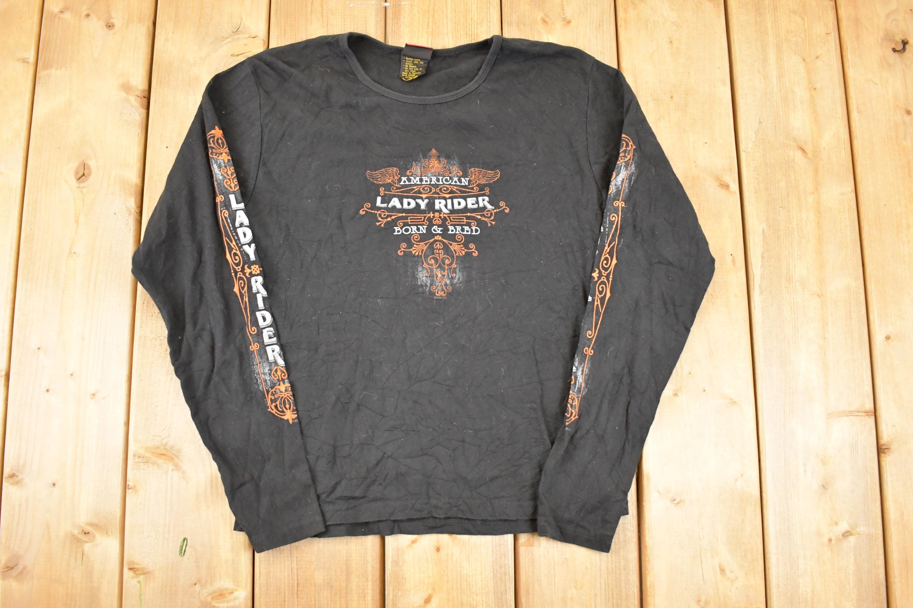 Vintage Y2K Hot Leathers Lady Rider Motorcycles Biker T-Shirt Women's L