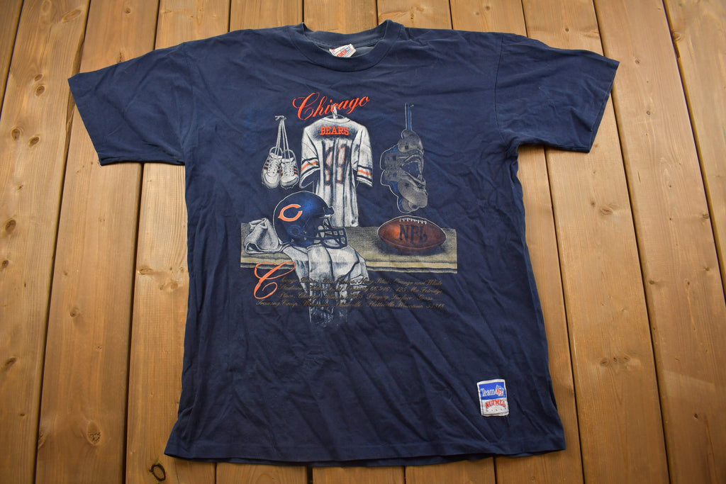 Vintage 1990s Chicago Bears CCM NFL Locker Room Graphic T-Shirt