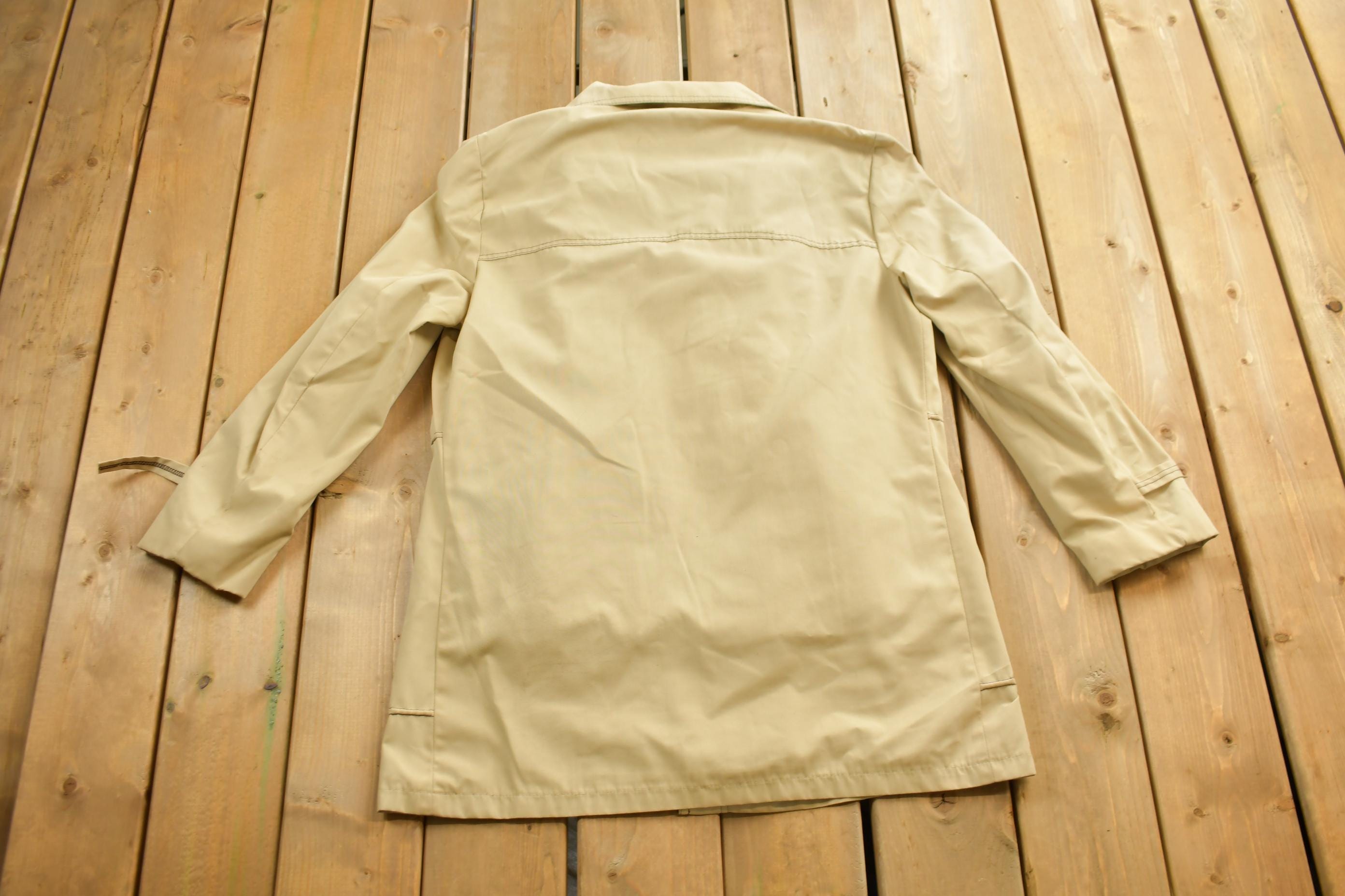 Vintage 1980s Sears Sherpa & Blanket Lined Beige Corduroy Jacket