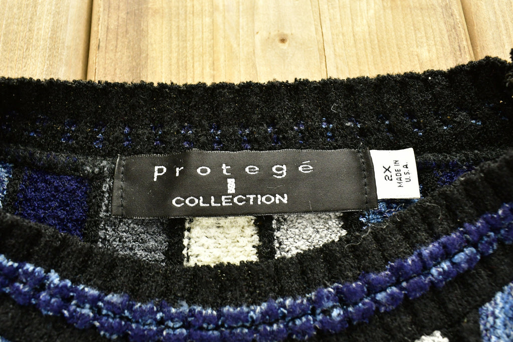 Vintage 1990's 3D Cable Knit Sweater /