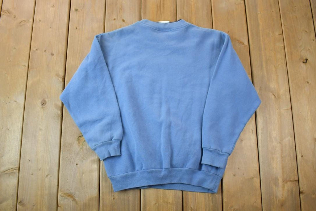 Vintage 1990s Cute Grandkids and Snowman Double Collared Christmas Crewneck Sweater
