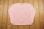 Vintage 1990s Loose Gauge Knitted Crewneck Sweater