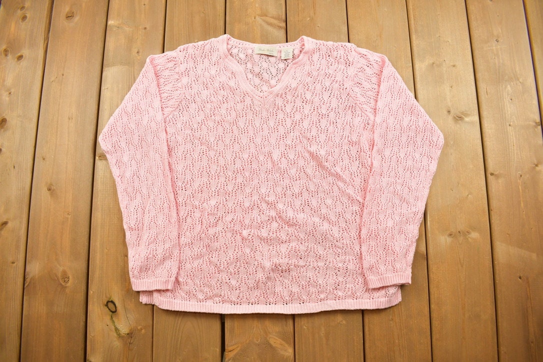 Vintage 1990s Loose Gauge Knitted Crewneck Sweater