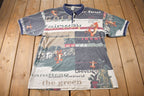 Vintage 1990s Tigger All Over Print Polo T-Shirt