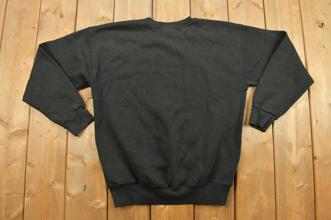 Vintage 1990s Lee Heavyweight Blank Black Crewneck Sweatshirt