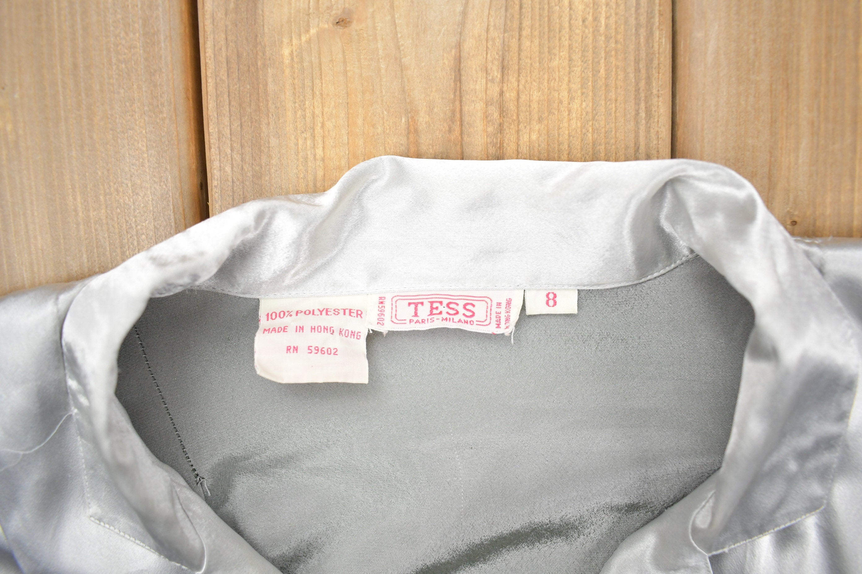 Vintage 1990s Tess Silk Button Up Shirt