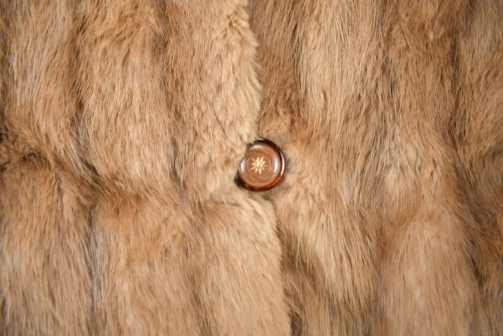 Vintage 1970s Brown Mink Fur Coat