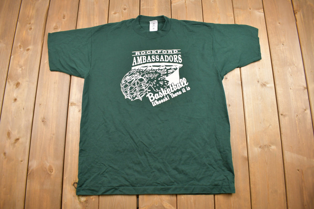 Vintage 1990s Rockford Ambassador Jersey Graphic T Shirt