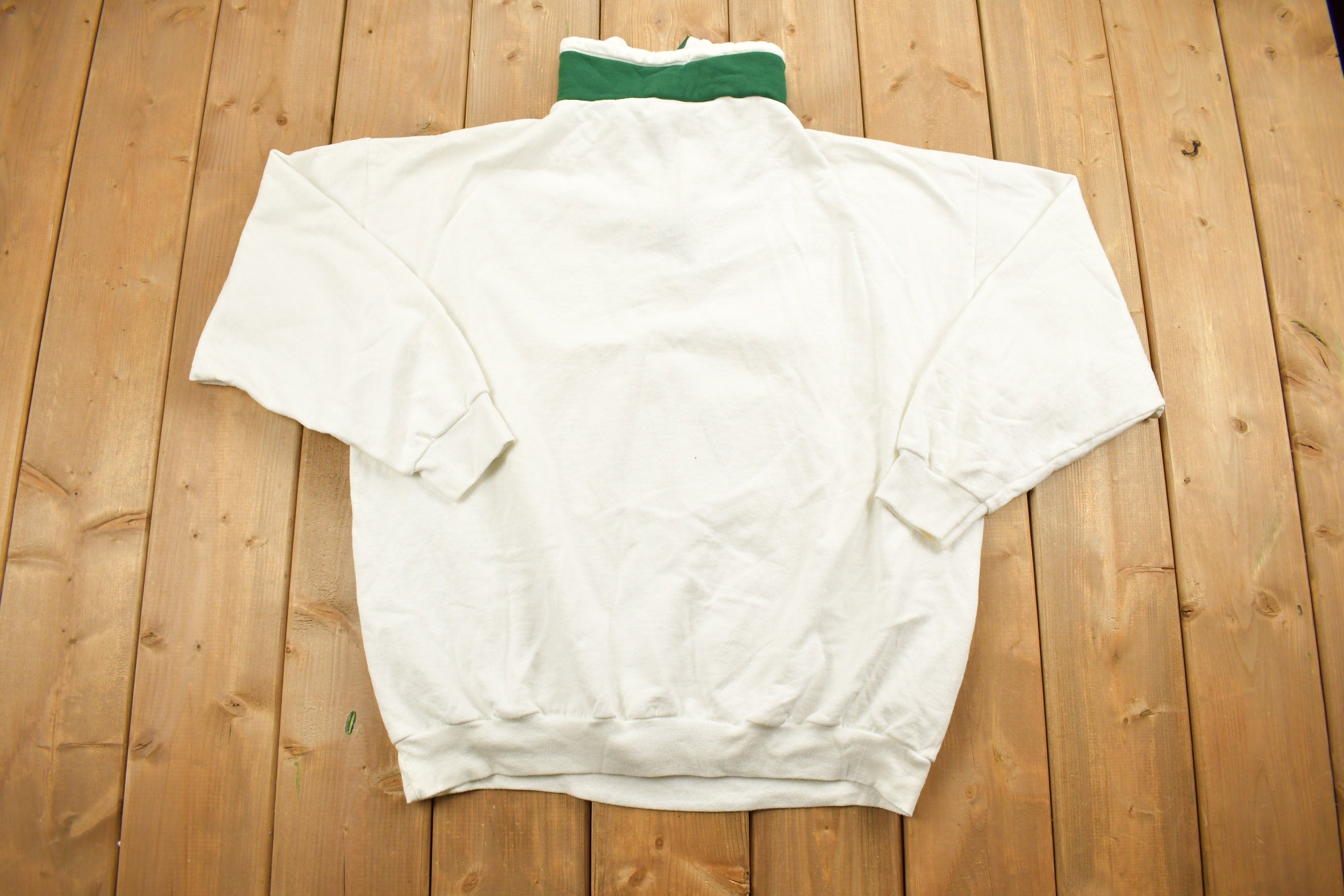 Vintage 1990s Key West Embroidered Quarter Zip Sweatshirt