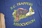 Vintage 1990s B.C. Trappers Association Graphic T Shirt