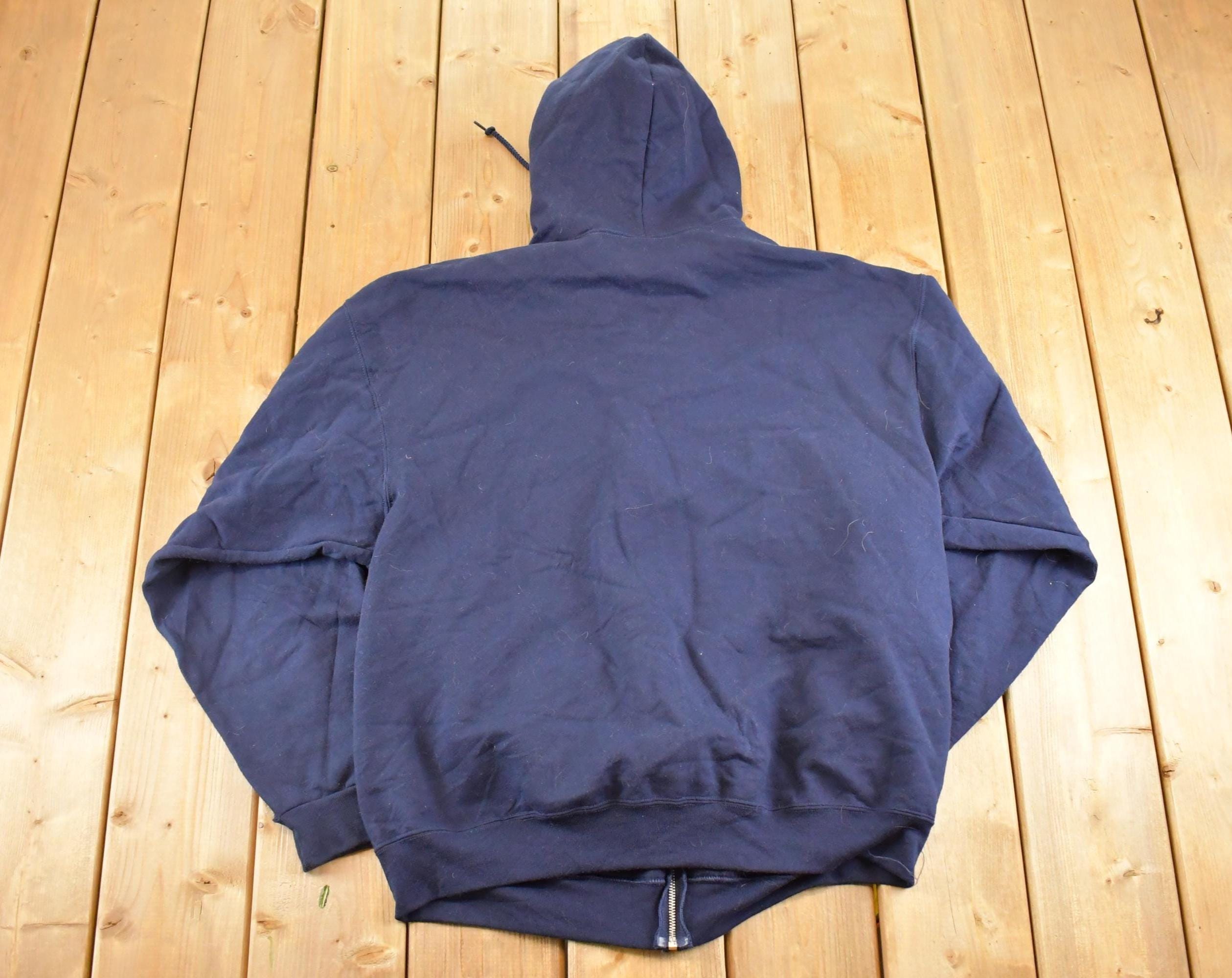 Vintage 1990s Jerzees Blank Streetwear Souvenir Hoodie Sweatshirt Men's L  90's Tourist Vacation Graphic Sweater