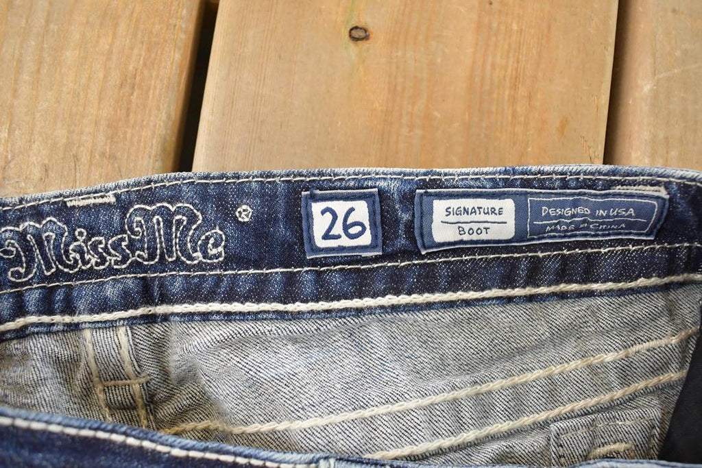 Vintage Deadstock Y2K Miss Me Bedazzled Low Rise Jeans Women's Size 26x31
