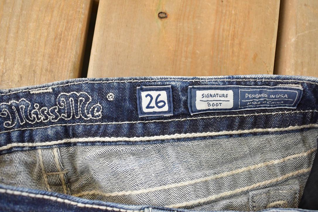 Vintage Deadstock Y2K Miss Me Bedazzled Low Rise Jeans Women's Size 26x31