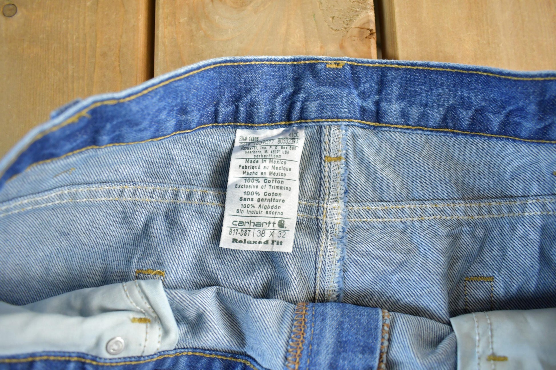 Vintage 2000s Carhartt Relaxed Fit Denim Work Jeans Size 38 x 32