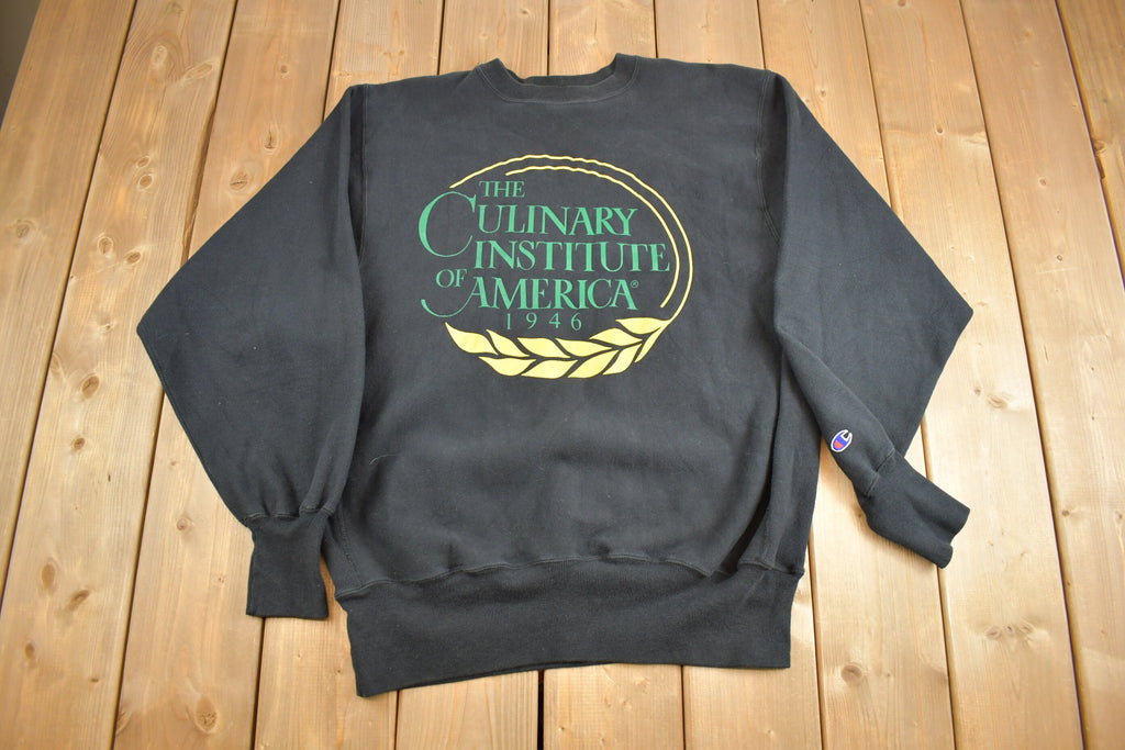 Vintage 1990s The Culinary Institute Of America Collegiate Champion Reverse Weave Crewneck