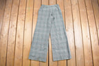 Vintage 1970s Flared Plaid Pants Size 25 x 28.5