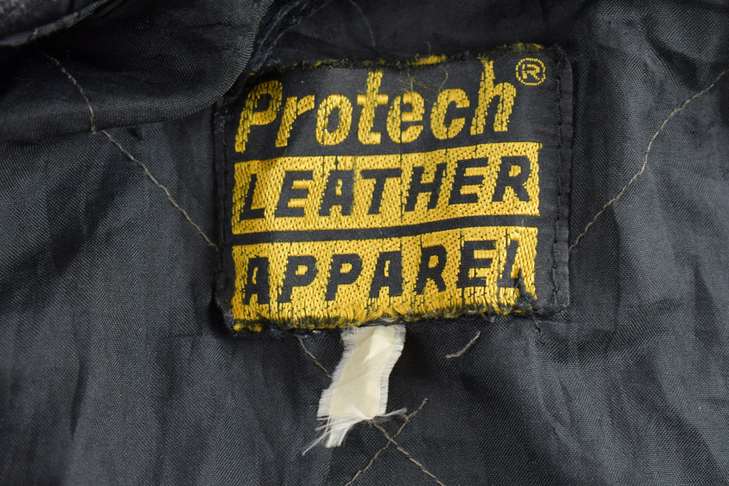 Vintage 1990s Protech Leather Apparel Biker Jacket