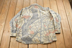 Vintage 1990s Cabelas Skyline Camo Camouflage Button Up Shirt