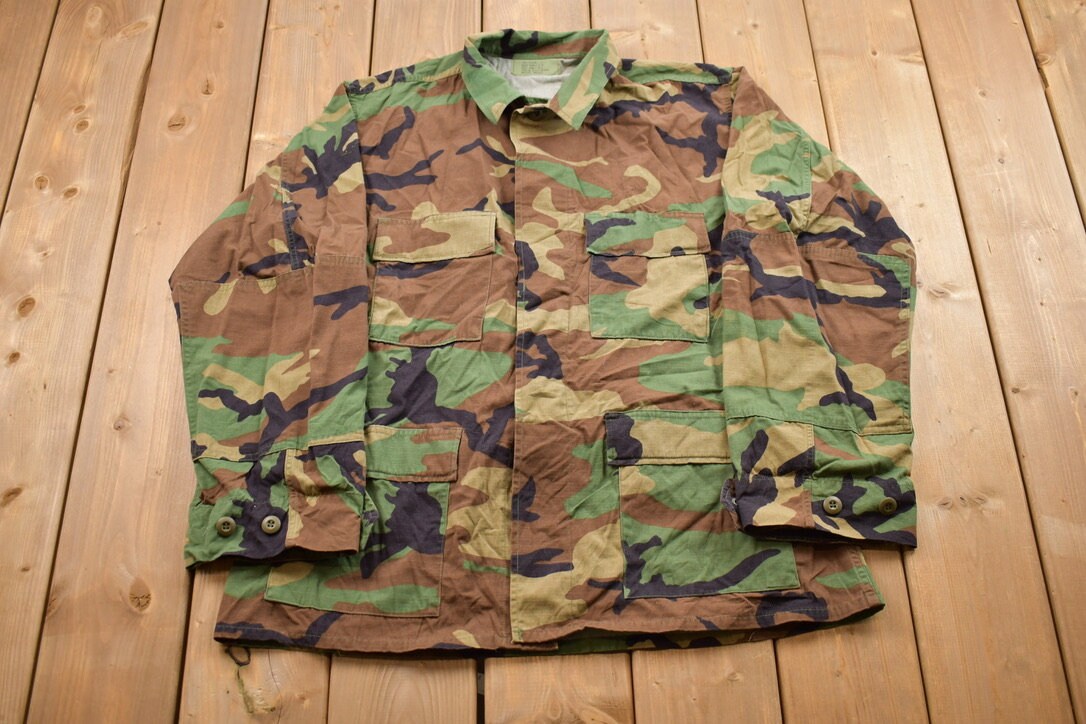 Vintage Military Button Up Shirt