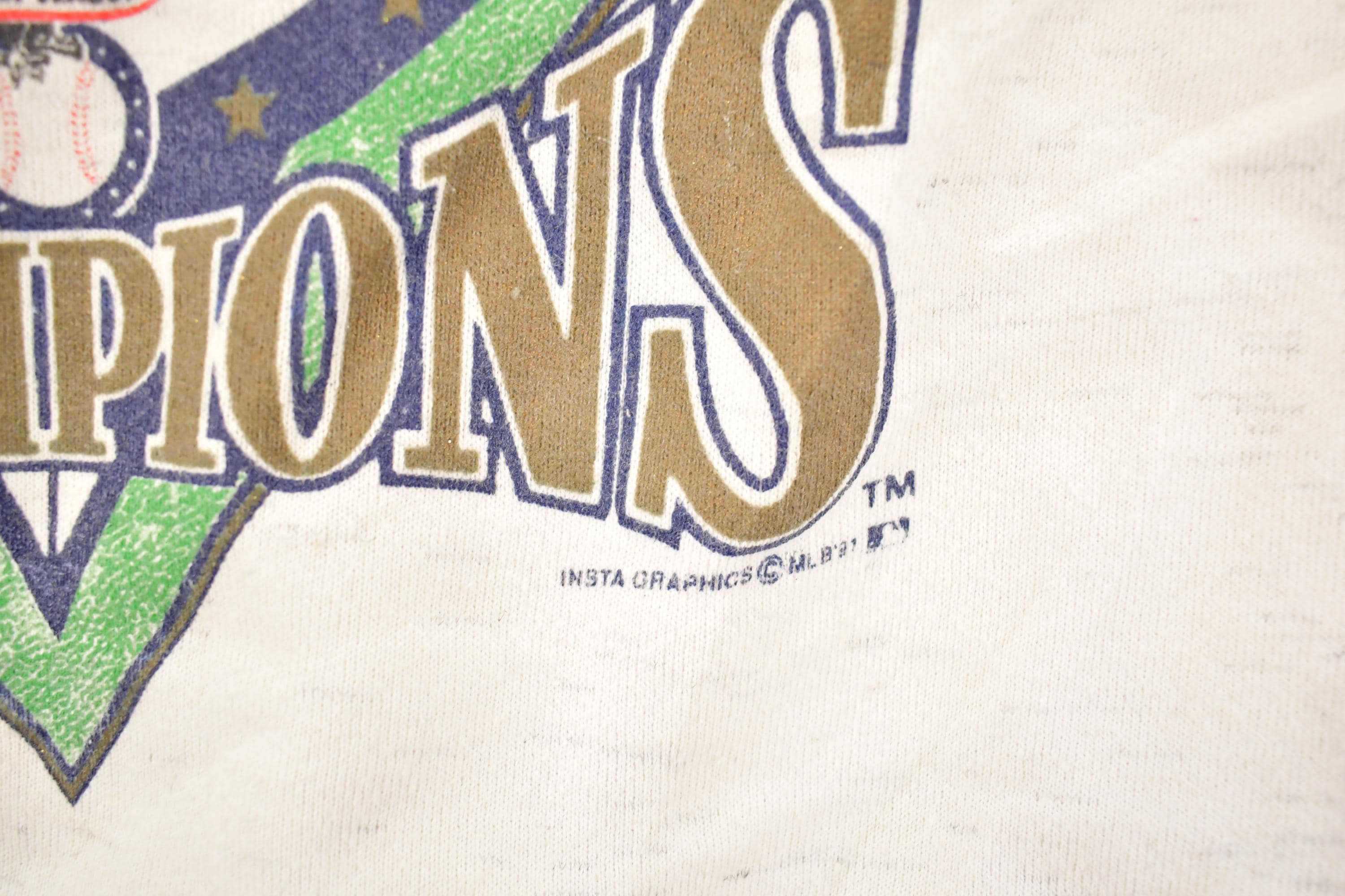 Vintage 1991 Minnesota Twins Champions MLB Crewneck Sweatshirt Men's L